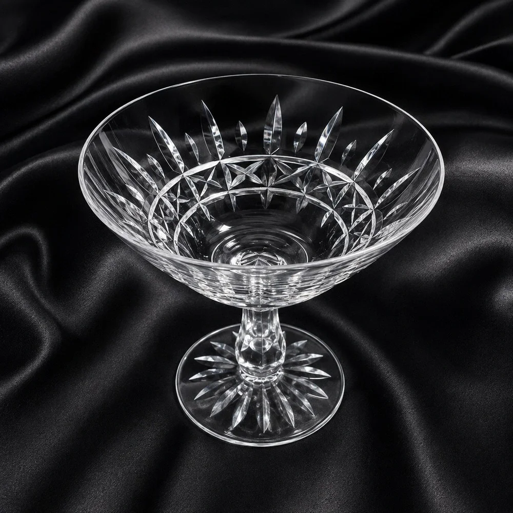 2 Waterford Signed Kylemore Crystal Champagne Tall Sherbet Glasses Ireland